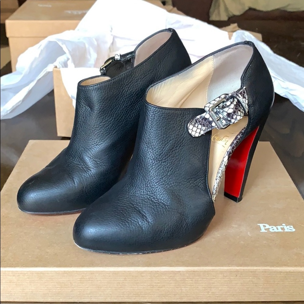 Christian Louboutin 100 Calf Morphee/Watersnake - Picture 3 of 4